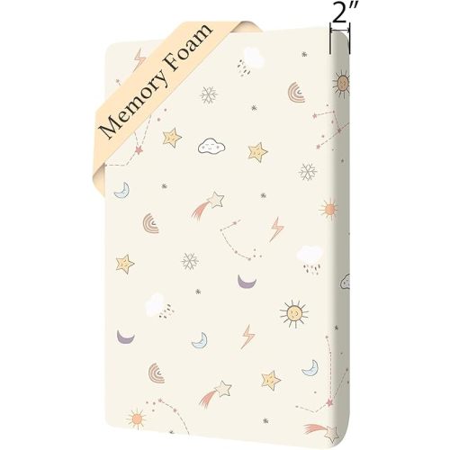 Cotton 38x24 Baby Mattresses-Pack and Play Mattress,Pack N Play Mattresses,Playpen Mattress for Pack N Play Use Excluded-Thick Firm Washable Hypoallergenic Breathable Soft Memory Foam Portable