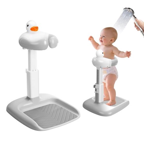 Baby Bath Stand, Free-Standing Anti-Slip Baby Bath Support, Toddler Bathing Aid Standing Frame, No-Drill Foldable Bath Anti-Slip Helper, Saves Mom's Back,Ideal Gift for Infants 6-36 Months
