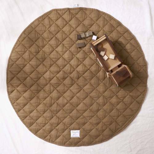 Linen Baby Play Mat – Walnut | Soft, Breathable & Machine Washable