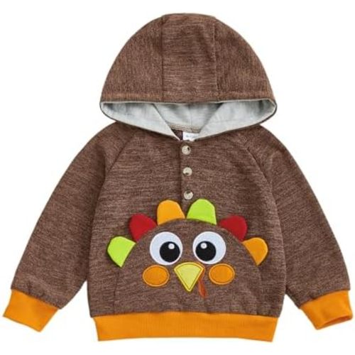 Socutebabe Toddler Halloween Thanksgiving Turkey Costume Cute Hooded Jacket