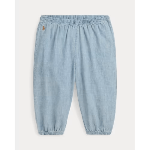 Indigo Cotton Chambray Pant