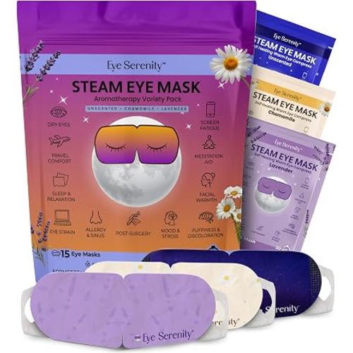 Eye Serenity Steam Eye Mask, Heated Eye Mask Fast Relief for Stye, Variety