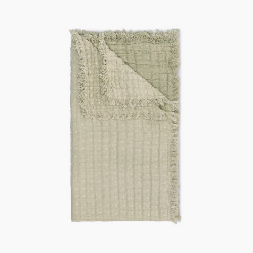 Crane Baby Multi-Layer Muslin Baby Blanket - Sage Green