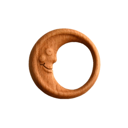 Organic Wooden Moon Teether