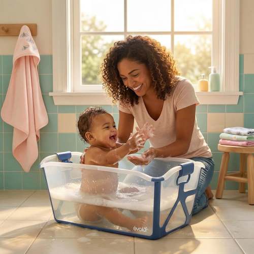 Evolur Supple Baby Spa Set with Infant Bathtub