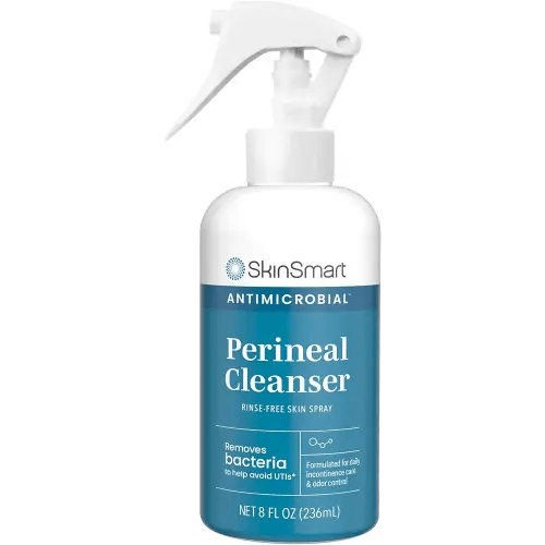SkinSmart Antimicrobial Perineal Cleanser, Ideal for Incontinence Care and Postpartum, Removes Bacteria, 8 oz Spray