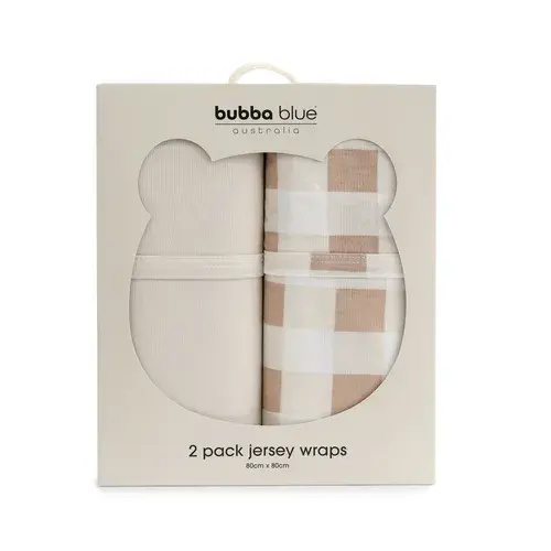 Bubba Blue Sundae Jersey Wrap 2 Pack Chestnut | Baby Bunting AU