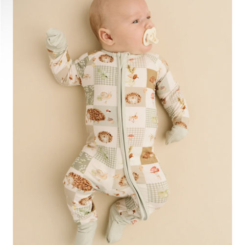 Hedgehog Patchwork Bamboo Sleeper – Little One Shop Co.