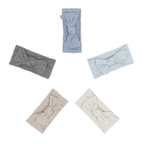 Cable Knit Baby Headbands (5 Pack) | Stormy Set | Parker Baby Co.