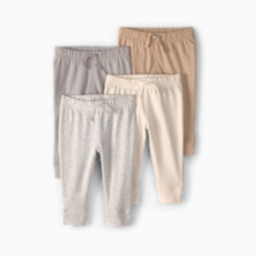 Carter's Pull-On Pants (4 Pack) - Grey/Ivory/Green, 6M