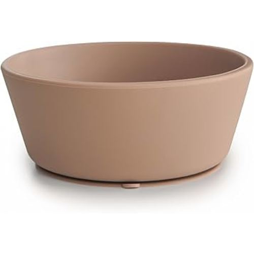 mushie Silicone Suction Bowl | BPA-Free Non-Slip Design (Natural)