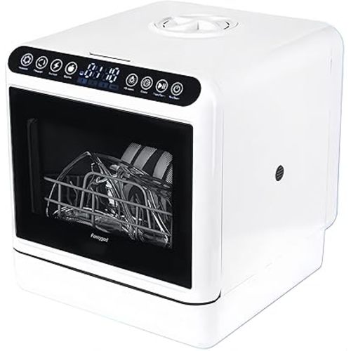 Dishwasher Tabletop dishwasher Portable Small fully automatic dishwasher with four wash modes plus drying and sterilizing modes Can be connected to the tap and filled manually