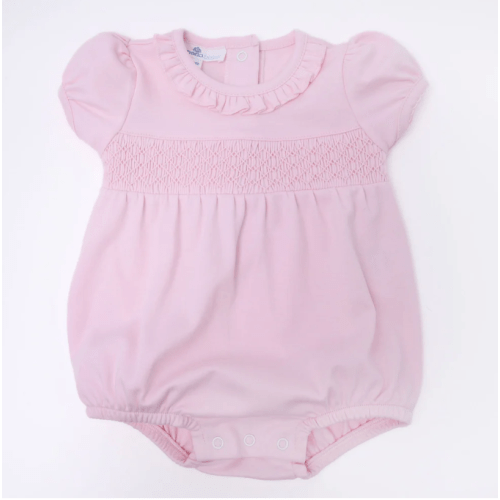 Essentials Solid Smocked Bubble - Pink – Magnolia Baby