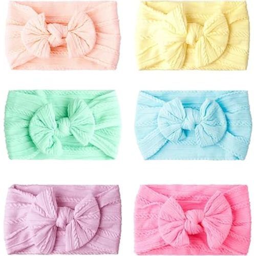 Baby Headbands, Baby girl Bows Soft Stretchy Nylon Hair Accessories