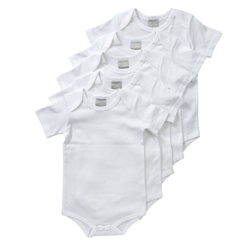 Ricochet Baby S/s Bodysuit 5 Pk White | Newborn