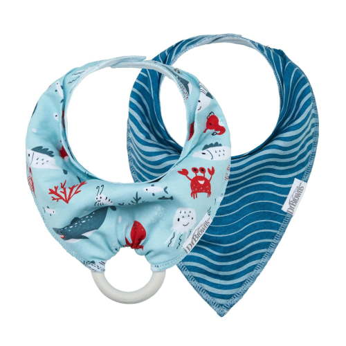 Dr. Brown’s® Bandana Bibs with Removable Teether, Sea Creatures and Blue Waves - Walmart.ca