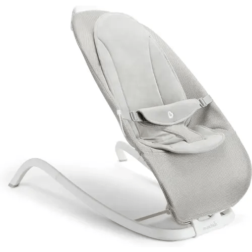 Munchkin® Electric Baby Bouncer & Rocker with Digital Touch Display, Soothing Sounds & 3 Recline Positions - Automatic Bouncing & Rocking, Grey