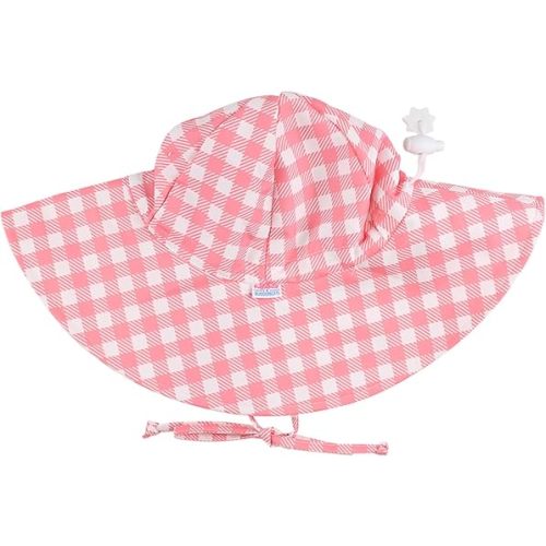RuffleButts Baby-Girls Sun Hat Floppy Wide Brim UPF 50+ - Baby Sun Hat with Sun Protection