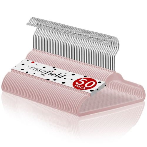 Casafield 11" Velvet Baby Hangers for Infant & Toddler Clothes, Set of 50