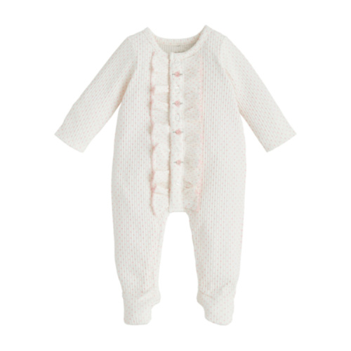 Rosette Polka Dot Baby Sleeper | 0-3 Months | Mud Pie
