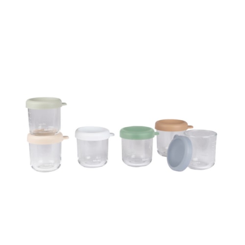 Glass Jars in Natural, Set of 6 | Over The Moon
