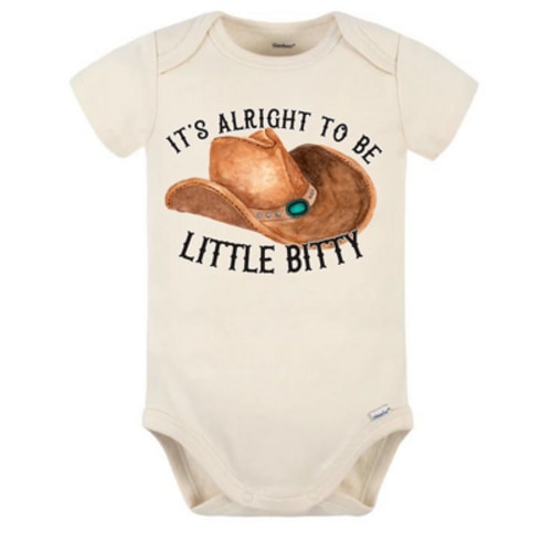 It's Alright to Be Little Bitty Onesie®, Pregnancy Announcement,Western, Country, Cowboy