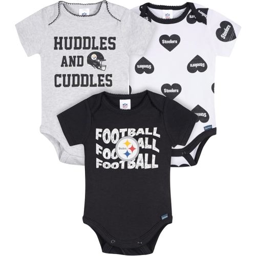 Gerber NFL Baby Girls 3-Pack Onesie Bodysuit
