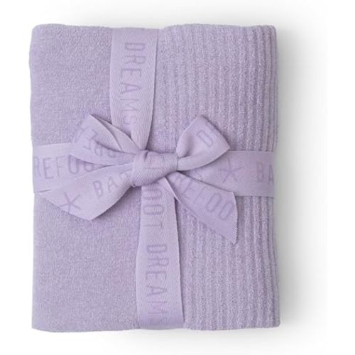 Barefoot Dreams® CozyChic Ultra Lite® Scallop Stroller Blanket, Lilac-Marine, 30"x40"