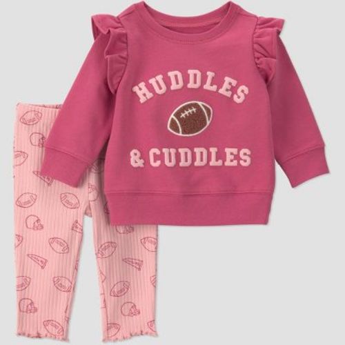 Carter's Just One You® Baby Girls' "Huddles and Cuddles" Sweatshirt and Jogger Pants Set - Pink 3M