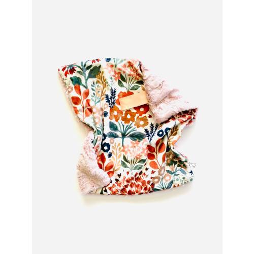 Botanical Garden Baby Lovey: Minky Floral Comfort Blanket