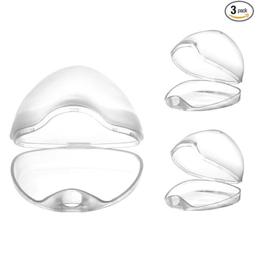 Accmor Pacifier Case, Pacifier Holder Case, Pacifier Container for Travel, BPA Free, Transparent, 3 Pack