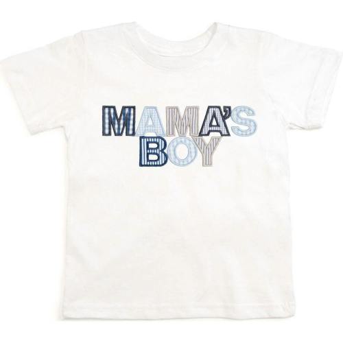 Mama's Boy Patchwork Short Sleeve T-Shirt - White