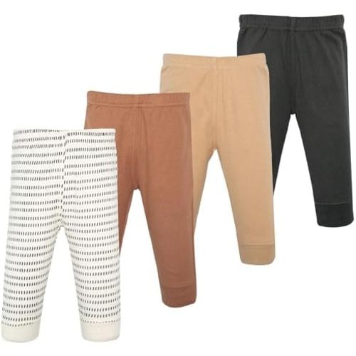 Hudson Baby Basics Unisex Baby Comfy Cotton Pants 4-Pack