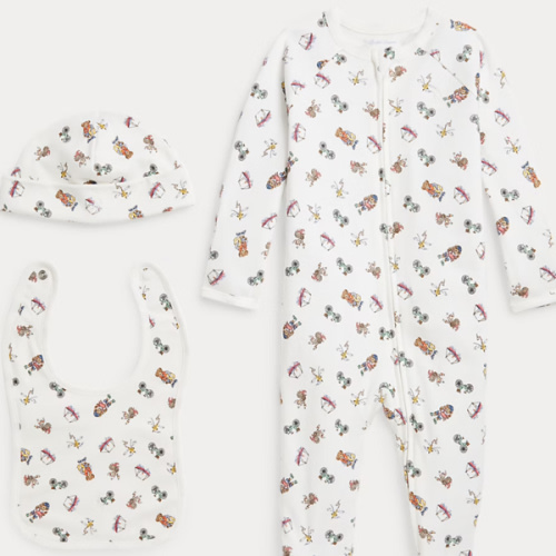 Polo Bear Cotton 3-Piece Gift Set