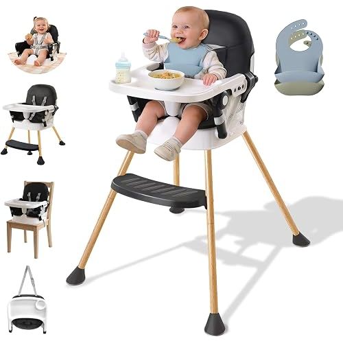 High Chairs for Babies and Toddlers, Portable Baby High Chair Adjustable
