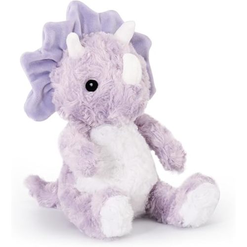 Purple Dinosaur Stuffed Animals for Girls, Dino Toys for Kids 3-5, Cuddly Huggable Dinosaur Plush for Baby and Nursery, Birthday Xmas Gifts for Grandkids Toddlers (Light Violet)