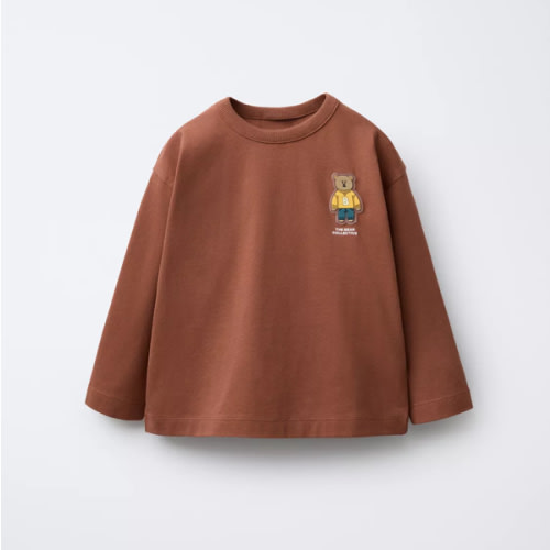 RUBBER APPLIQUÉ T-SHIRT - Reddish | ZARA United States