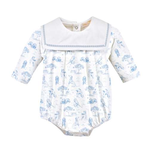 Long Sleeve Printed Bib Bubble, Barking Bliss