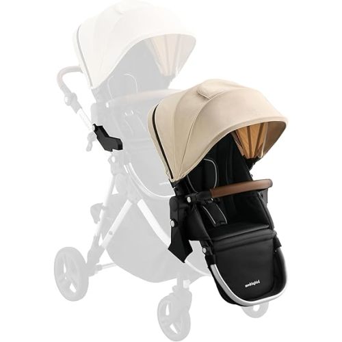 Mockingbird 2nd Seat Kit 3.0 - Compatible with Mockingbird Single-to-Double Strollers - Seat Expansion - Includes Expansion Adapters - Oat