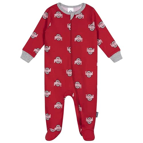 Gerber Unisex Baby NCAA College Offically Licensed Sleep 'N Play, Ohio State Buckeyes, 0-3 Months