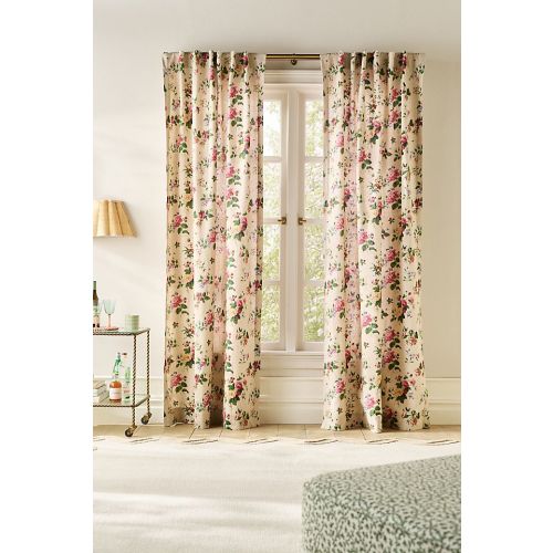 Camille Cotton Linen Floral Curtain