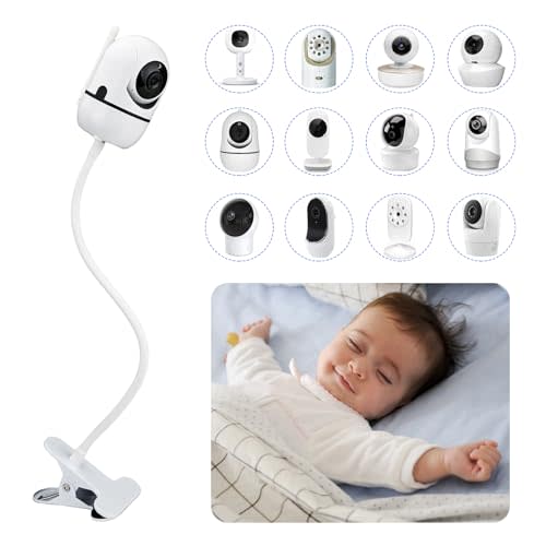 Flexible Baby Monitor Clip Mount Compatible with Infant Optics DXR-8 Pro, Nanit Pro, Owlet, Eufy, HelloBaby, Motorola, Vtimes, Arenti, VTech, Babysense and Other Baby Camera with 1/4 Screw Hole