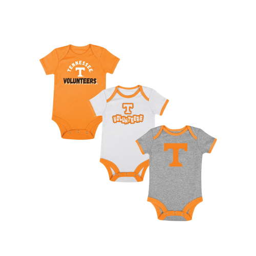 NCAA TENNESSEE VOLS Infant Tm1&2 Color Cotton SS ONS 3Pk Boys