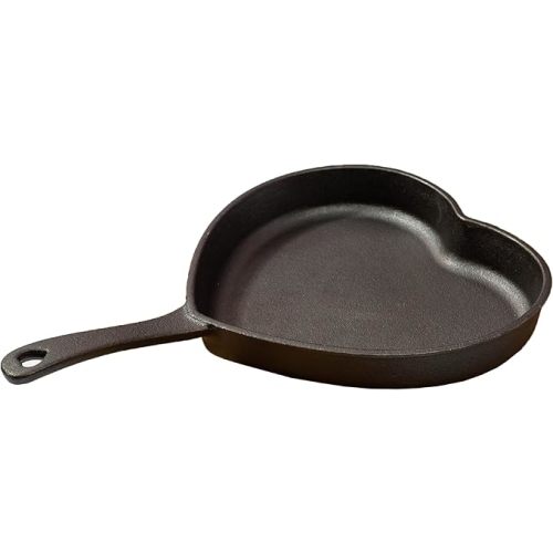 Paris Hilton Pre-Seasoned Cast Iron Heart Skillet Pan, Heavy-Duty Frying Pan for Cooking, Baking & Searing, Oven Safe, Stovetop Compatible, 10-Inch