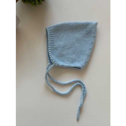 Cashmere Knit Baby Pixie Bonnet in Blue