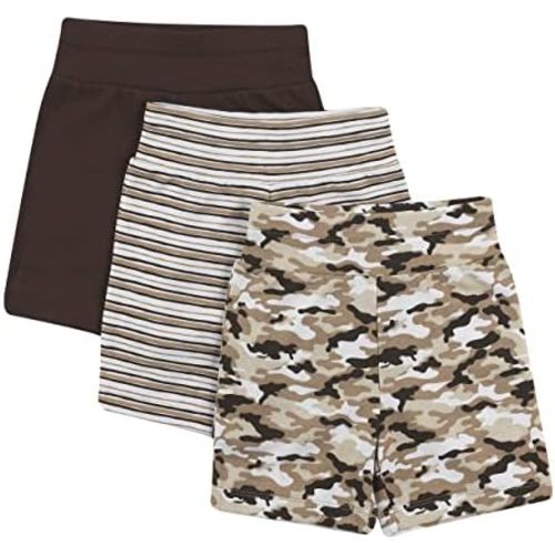 Hanes unisex-baby Shorts, Ultimate Flexy Knit, Baby & Toddler, 3-pack