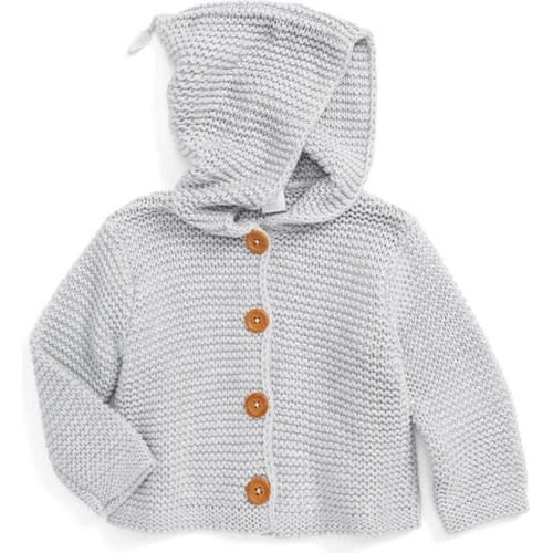 Baby Organic Cotton Hooded Cardigan