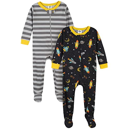 Gerber Baby Boys' 2-Pack Footed Pajamas