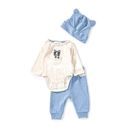 Purebaby Baby Organic Cotton Long Sleeve Bodysuit & Solid Jogger Pant Set