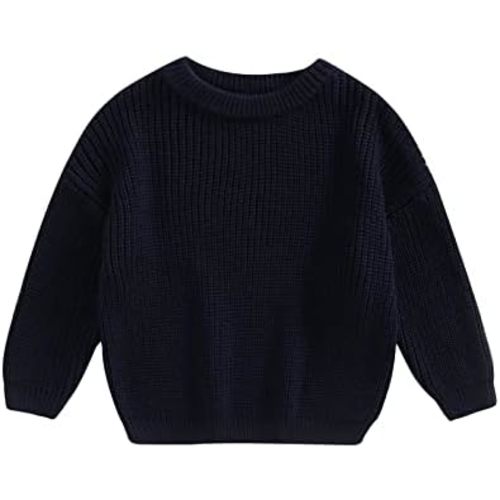 Baby Girl Boy Knit Sweater Blouse Pullover Sweatshirt Warm Crewneck Long Sleeve Tops for Infant Toddler
